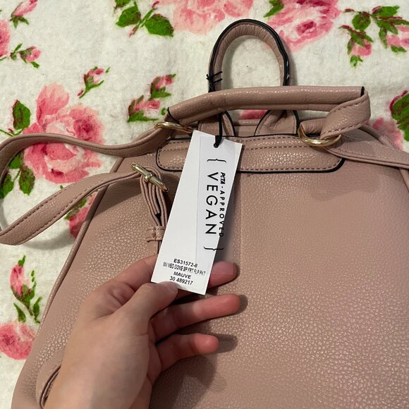 NWT gold and pink certified vegan leather purse / bookbag! - Picture 7 of 16
